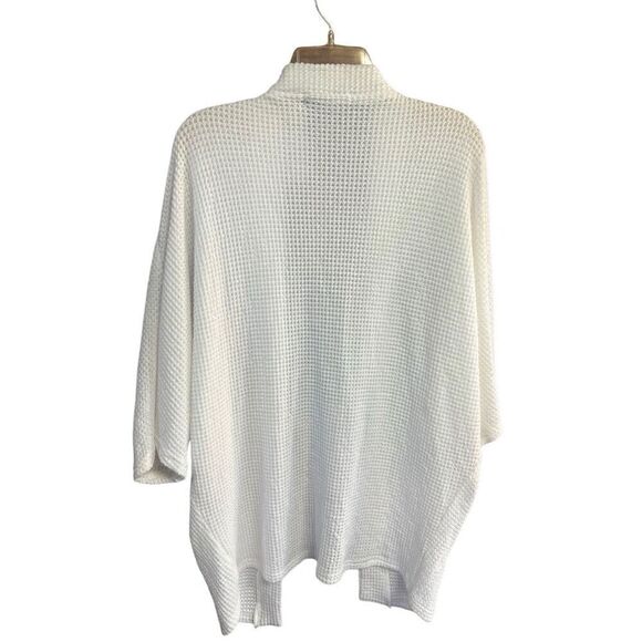 YIBOCK Off White Over Sized Open Cardigan Knit Sweater Sz S NWT - Picture 2 of 7